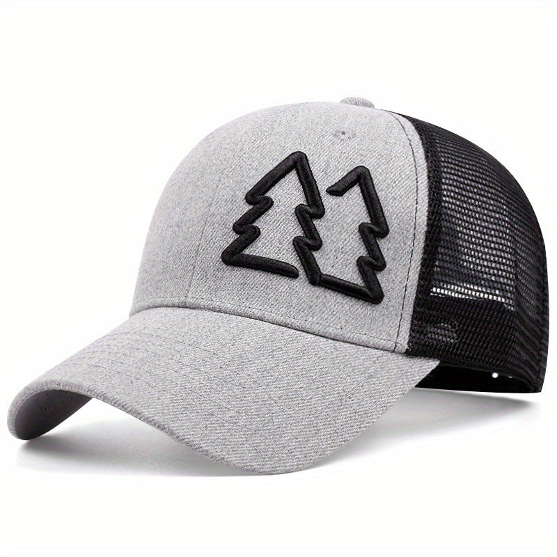 Embroidered Double Tree Hat Four Seasons All-matching Sun Hat Peaked Cap