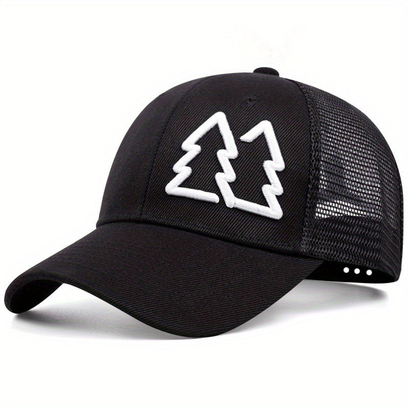 Embroidered Double Tree Hat Four Seasons All-matching Sun Hat Peaked Cap